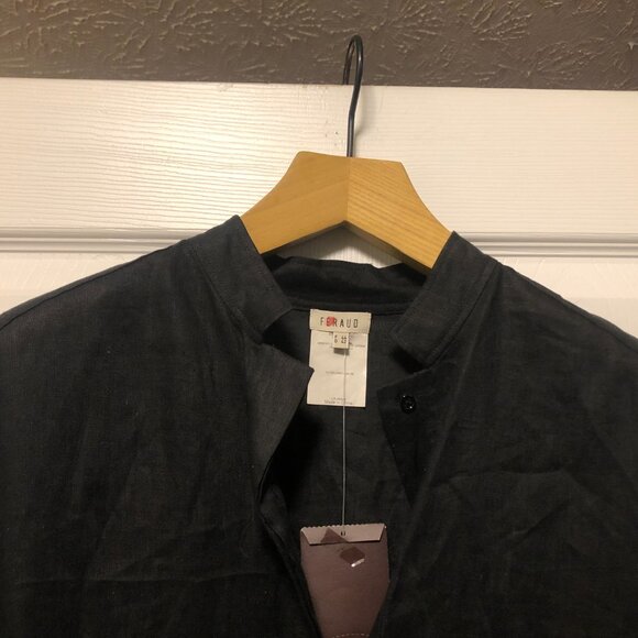 Louis feraud women's new black 100%linen dress  size: 12 - Picture 4 of 6